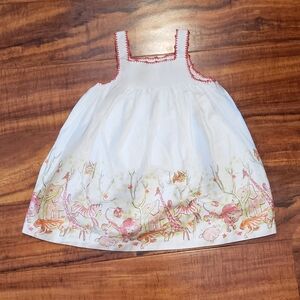 Janie and Jack EUC 6-12 months jungle animal print dress w/ diaper cover